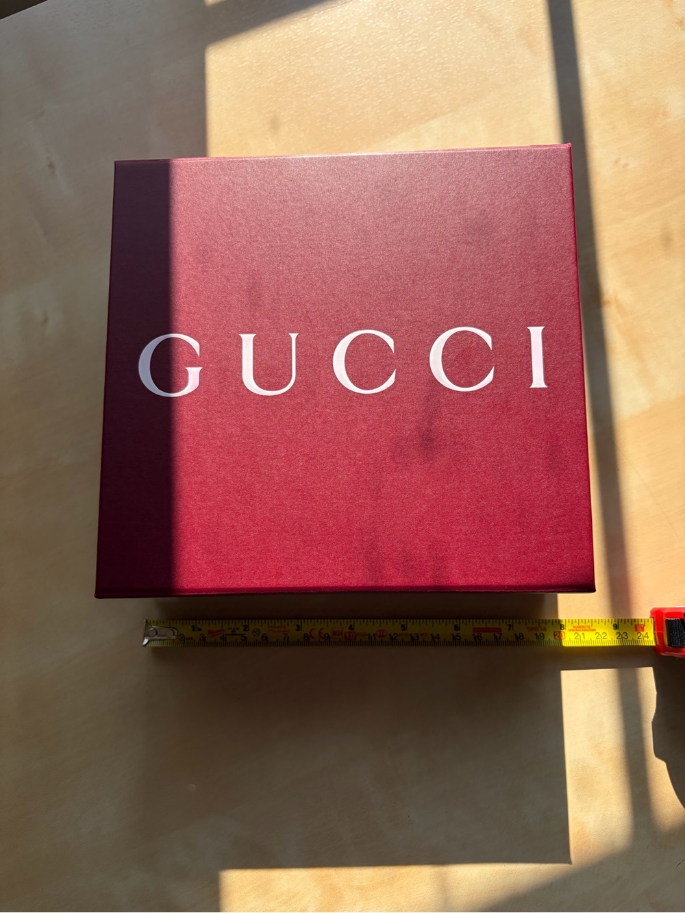 Gucci Deep Burgundy Box with White Logo